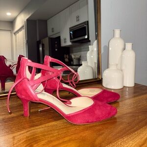 Alex Marie Pink Ankle Tie Heel